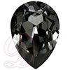 Swarovski 4320 Pear Rhinestones 14 x 10 Silver Night